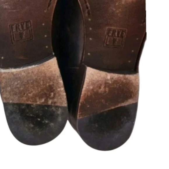 FRYE Melissa Button Distress Tan Brown Leather Ride Pull On Boot Equestrian 9.5 - Picture 10 of 16